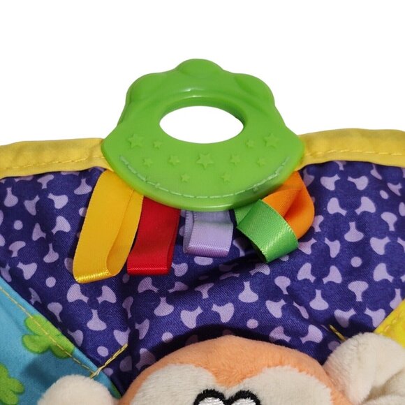 Nuby Teether Plush Monkey Lovey Security Blanket Baby Crinkle Sound FLAW - Picture 3 of 8